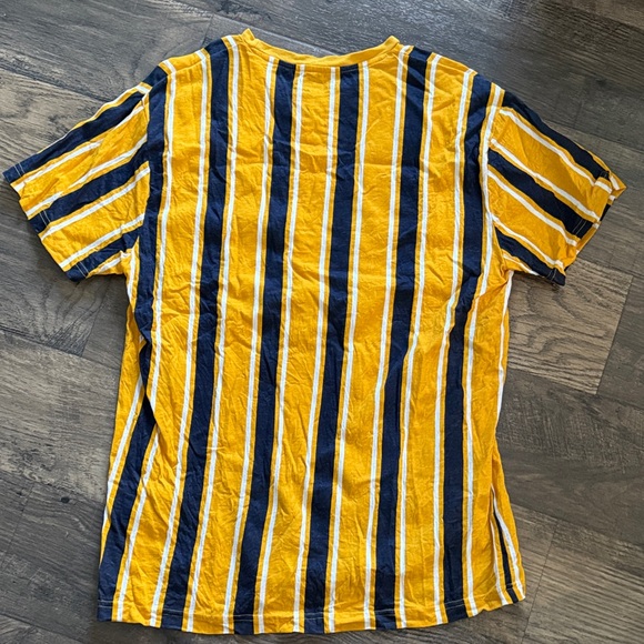 Vibrant Yellow Striped Men's Tee - Picture 3 of 3
